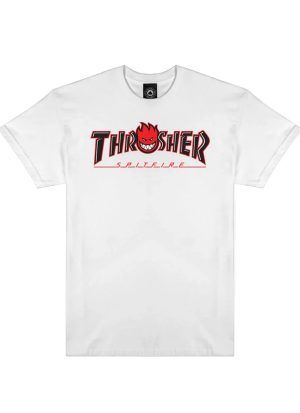 Thrasher Spitfire Big Head Outline White