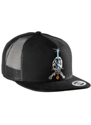 Powell Peralta Skull And Sword Trucker Cap - Black